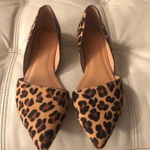 J. CREW Super cute Cheetah Print Calf hair flats